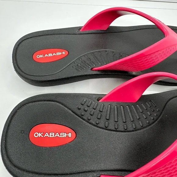 Okabashi Pink Flip Flops Sandals Women’s Size L - Picture 6 of 10